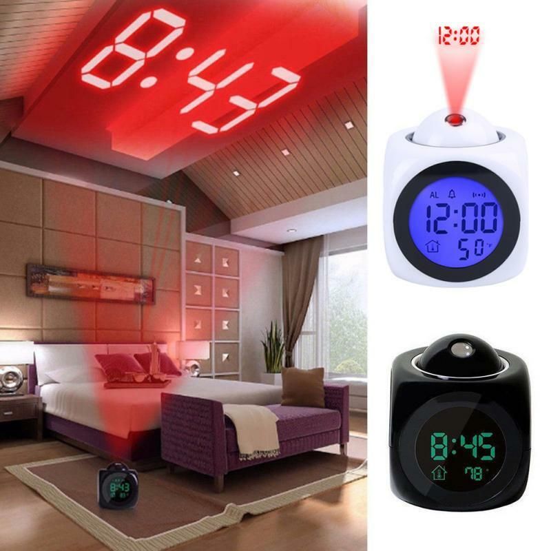 Led projector light clock